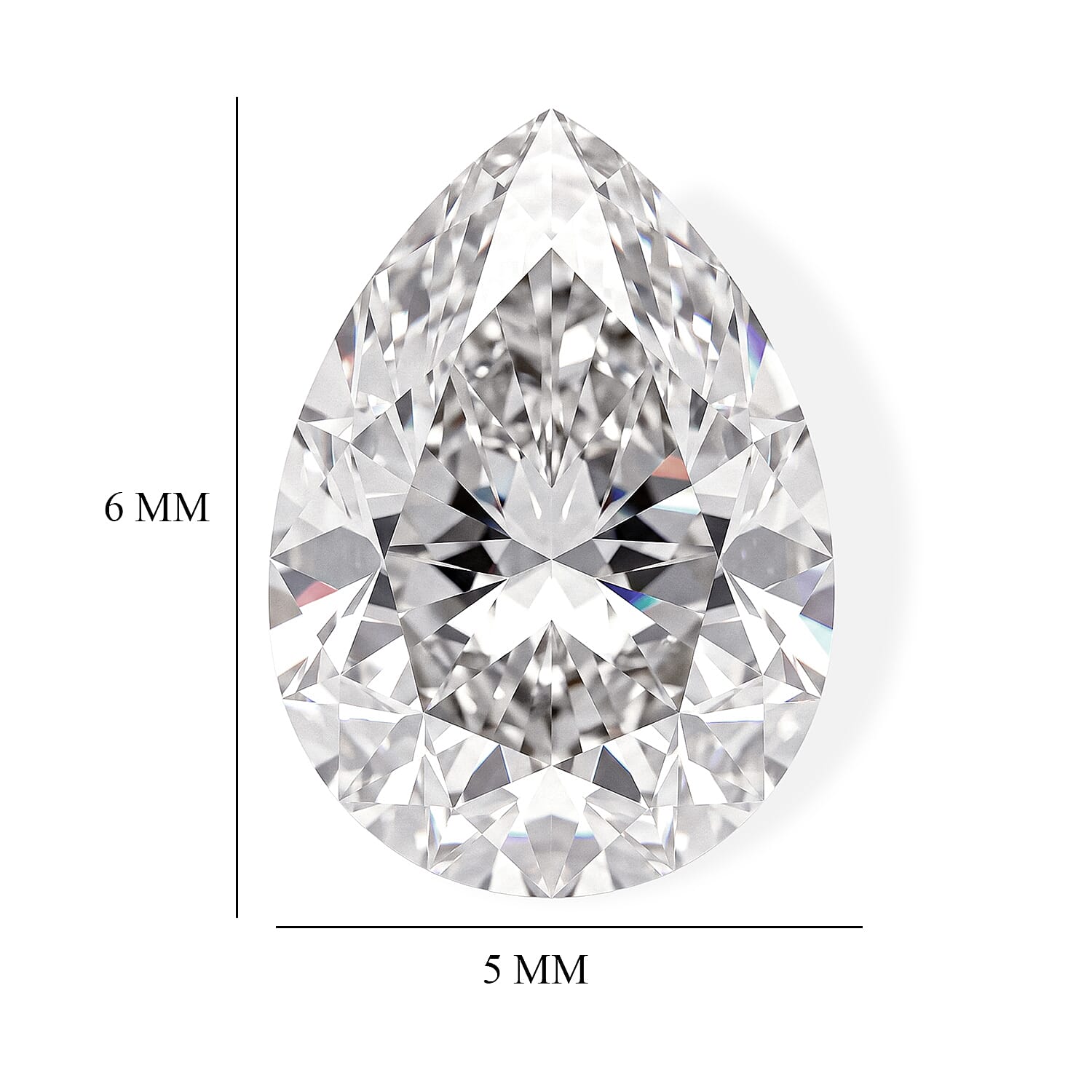 Diamond (K SI1) (Pear 6x5 mm) 1.01 ctw