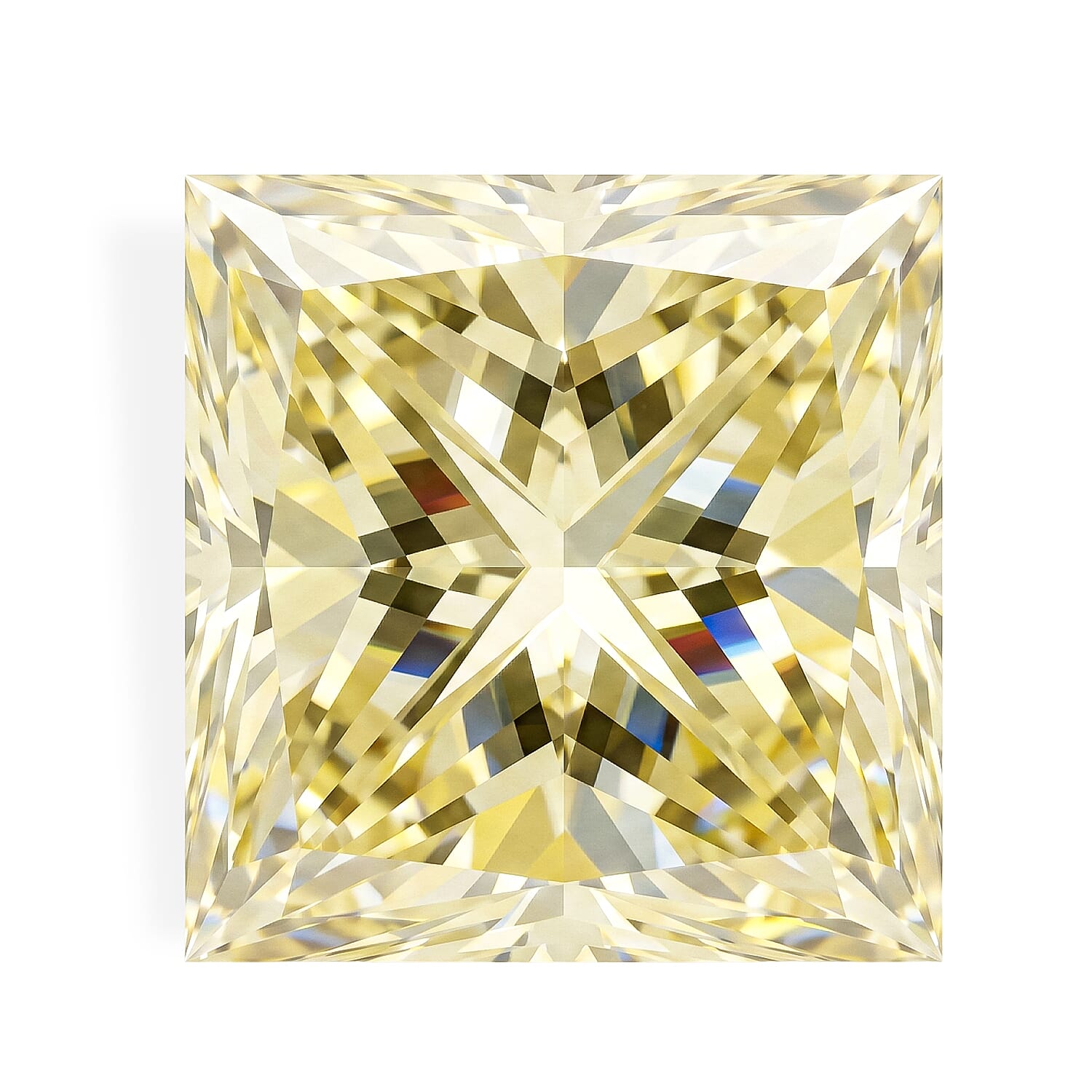 Yellow Diamond (VS1) (Princess 5 mm) 0.62 ctw