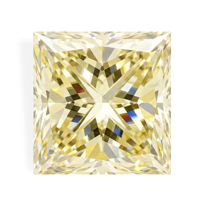 Yellow Diamond (VS1) (Princess 5 mm) 0.62 ctw