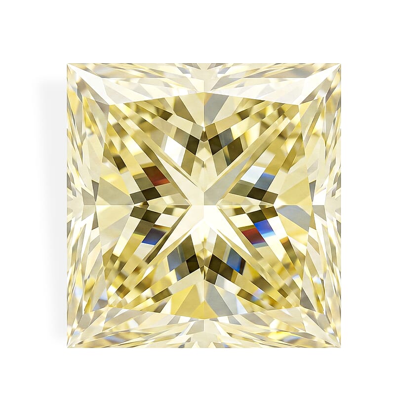 Yellow Diamond (VS1) (Princess 5 mm) 0.62 ctw