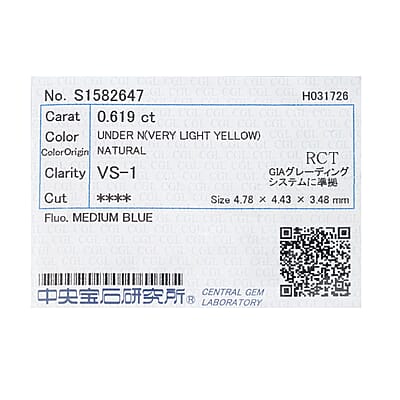 Yellow Diamond (VS1) (Princess 5 mm) 0.62 ctw