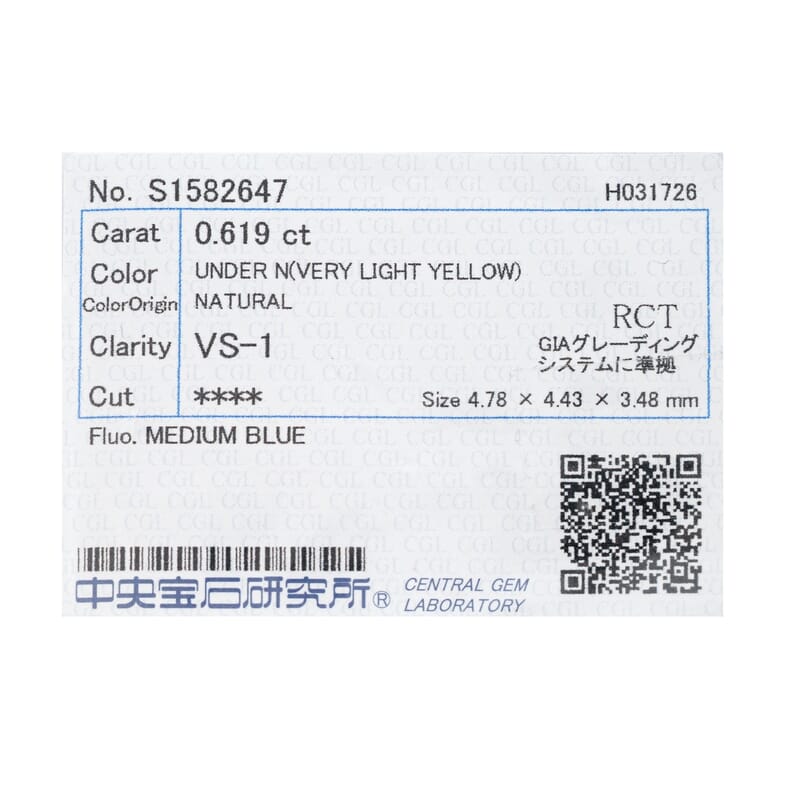 Yellow Diamond (VS1) (Princess 5 mm) 0.62 ctw
