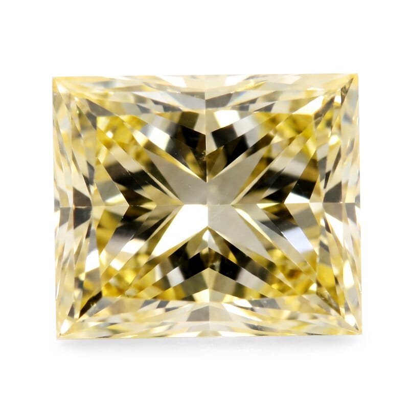 Yellow Diamond (SI2) (Princess 5.5 mm) 1.00 ctw