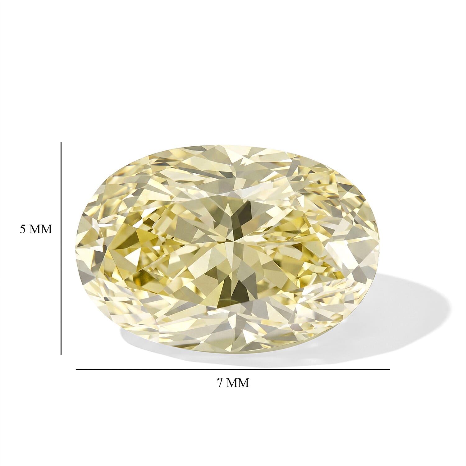 Yellow Diamond (VS2) (Ovl 7x5 mm) 1.10 ctw