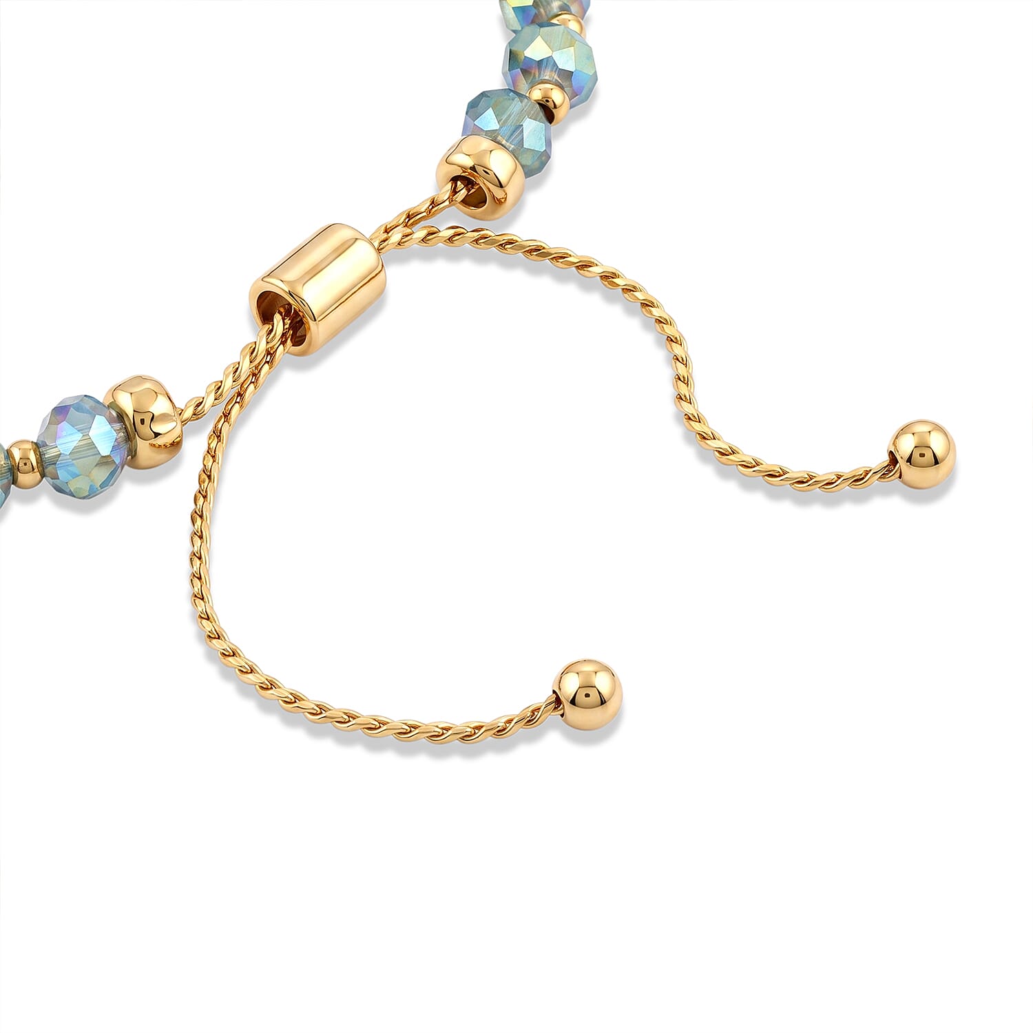 Grey Resin 8.80 ctw Hope Cross Bolo Bracelet in Goldtone