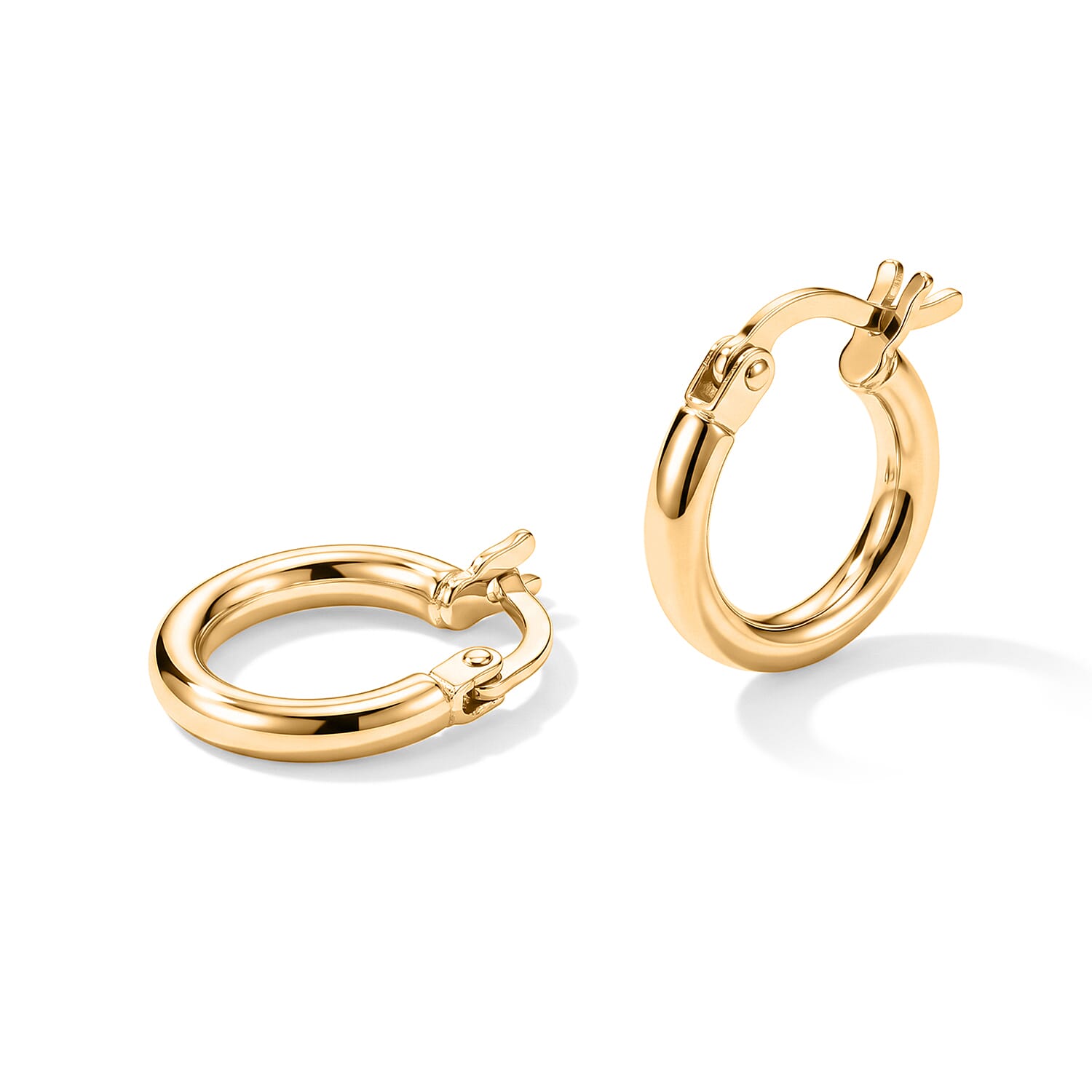 G Hoop Earrings in 14K Yellow Gold Over Sterling Silver 1.25 Grams