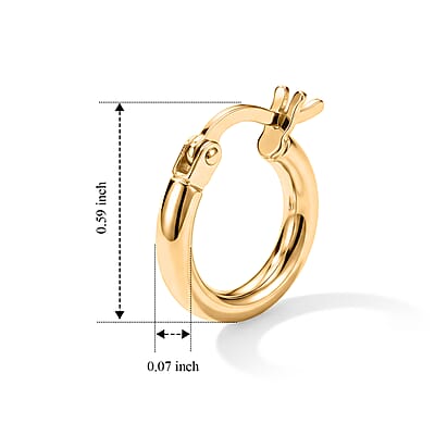 G Hoop Earrings in 14K Yellow Gold Over Sterling Silver 1.25 Grams