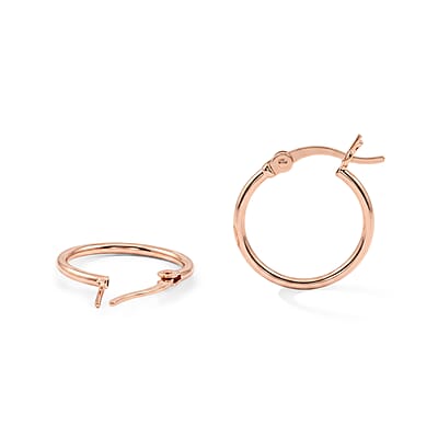 Hoop Earrings in 14K Rose Gold Over Sterling Silver 0.80 Grams