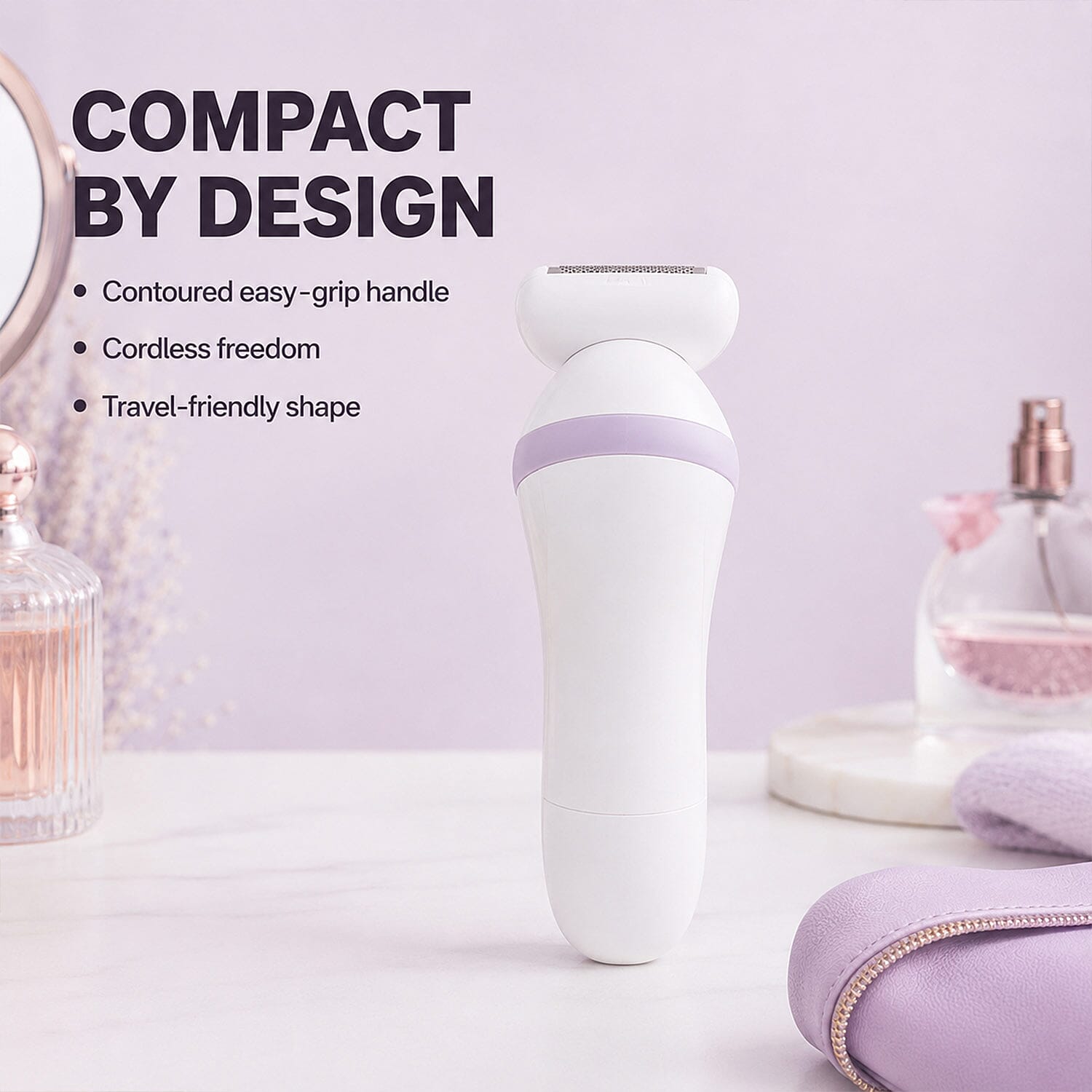 Bella Ciao Cordless Electric Shaver for Women – Full - Body Hair Trimmer & Bikini Groomer, Purple