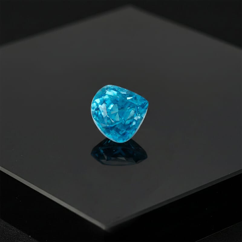 Certified and Appraised AAAA Cambodian Blue Zircon (Fancy Free Size) 8.30 ctw