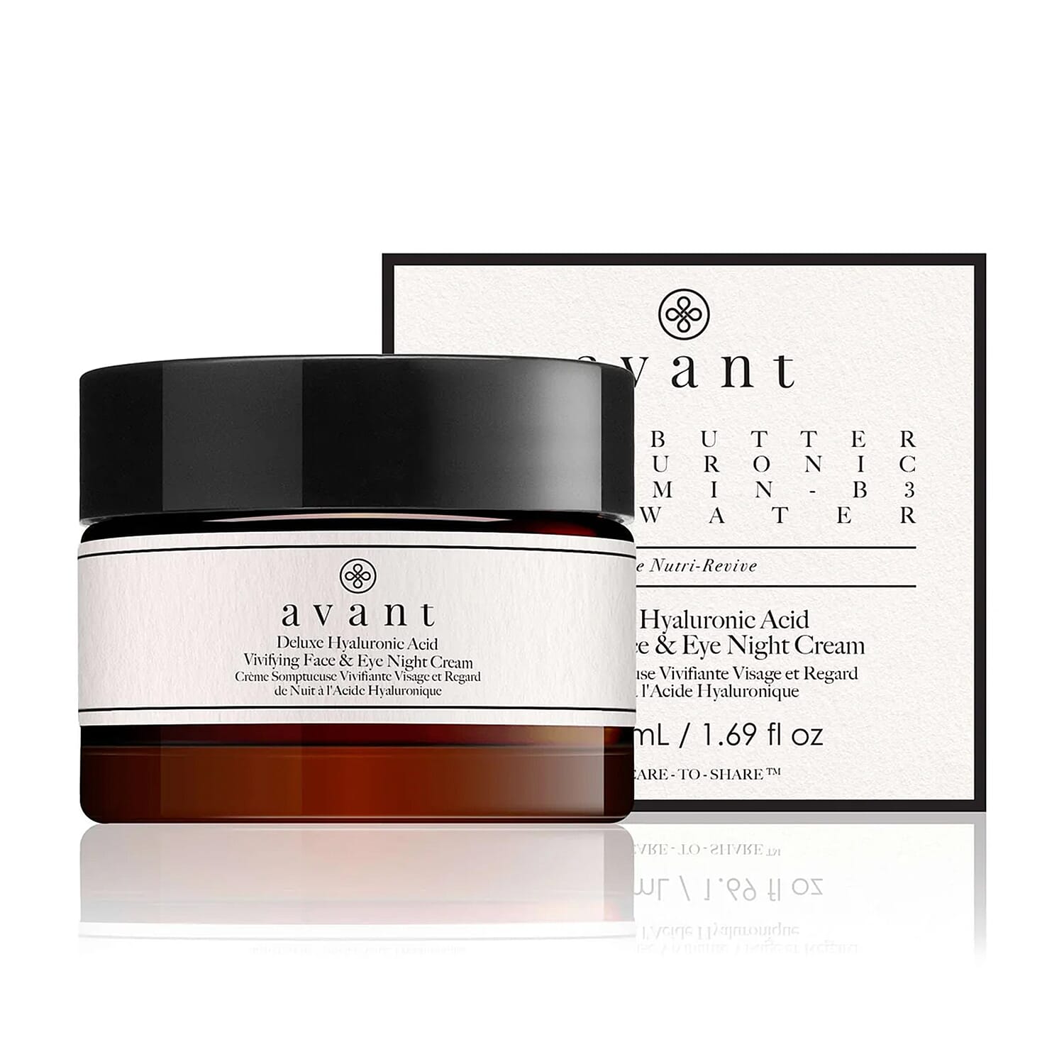 Avant Skincare Deluxe Hyaluronic Acid Vivifying Face & Eye Night Cream 50ml