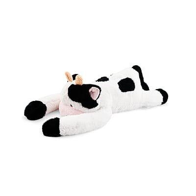 Black and White Calm-Panion Pets Weighted Cow Plush