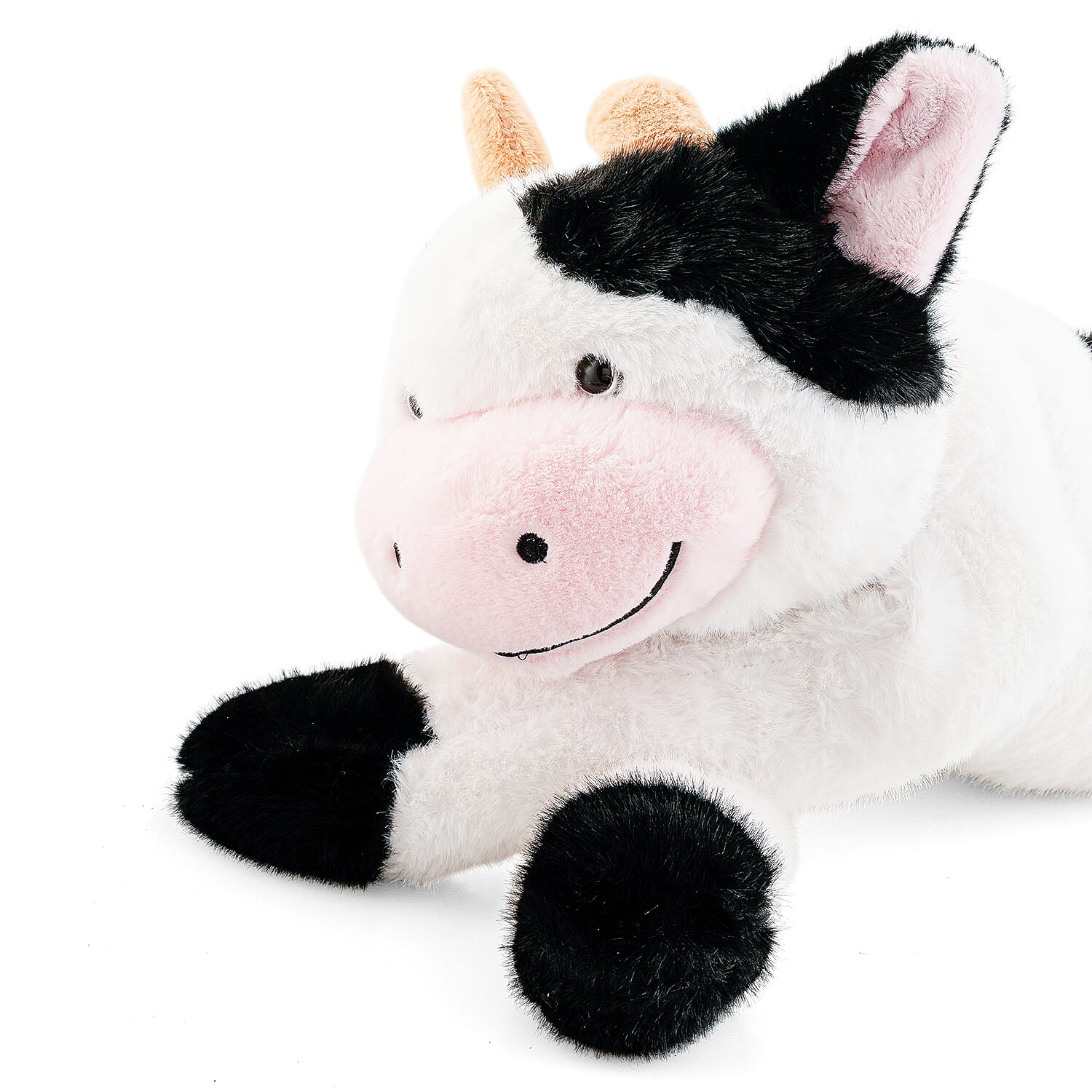 Black and White Calm-Panion Pets Weighted Cow Plush