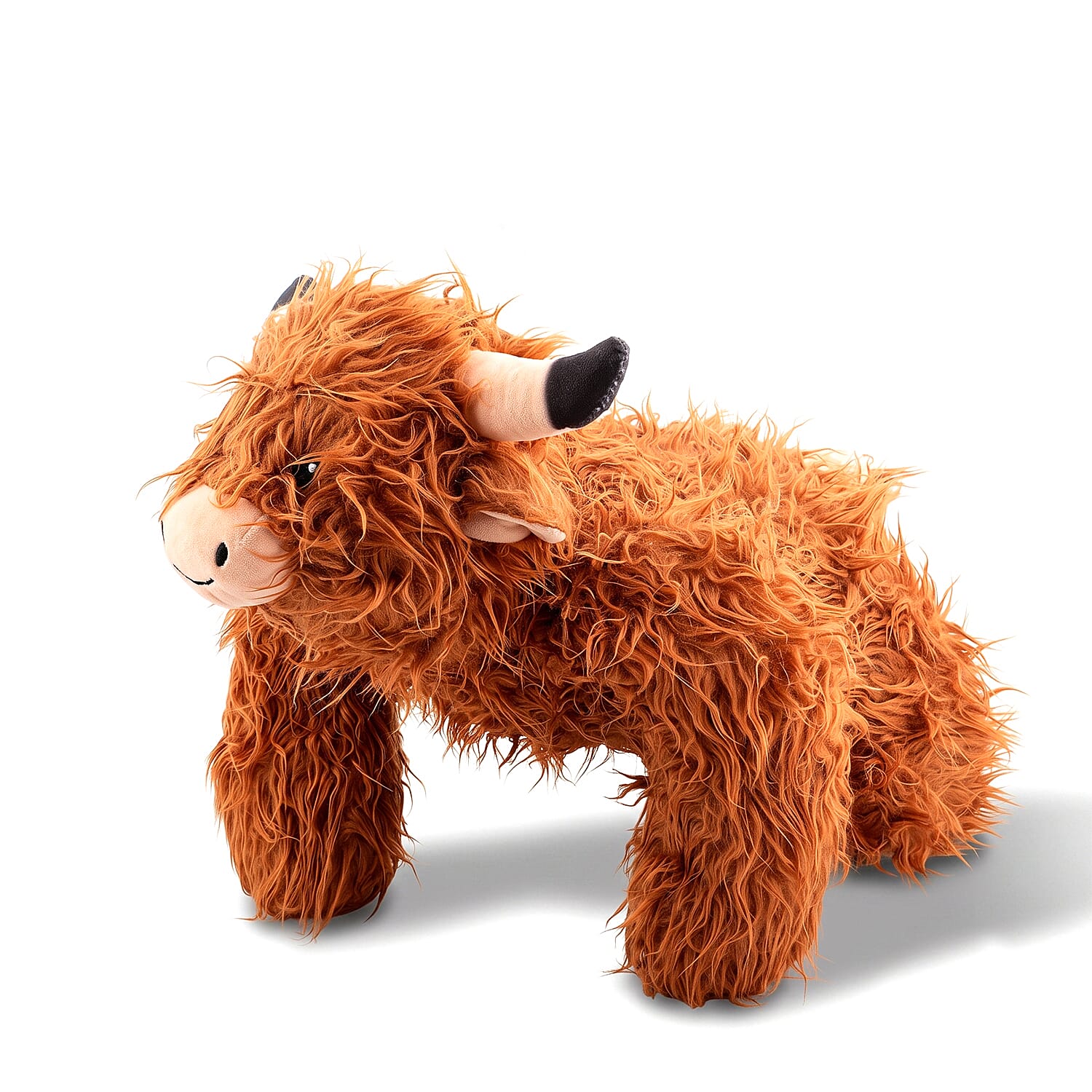 Brown Calm-Panion Pets Weighted Highland Cow Plush