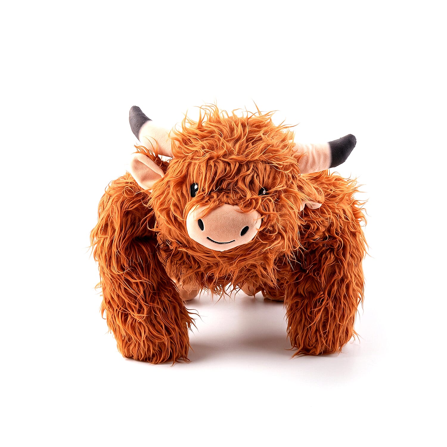 Brown Calm-Panion Pets Weighted Highland Cow Plush