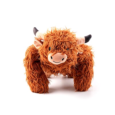 Brown Calm-Panion Pets Weighted Highland Cow Plush