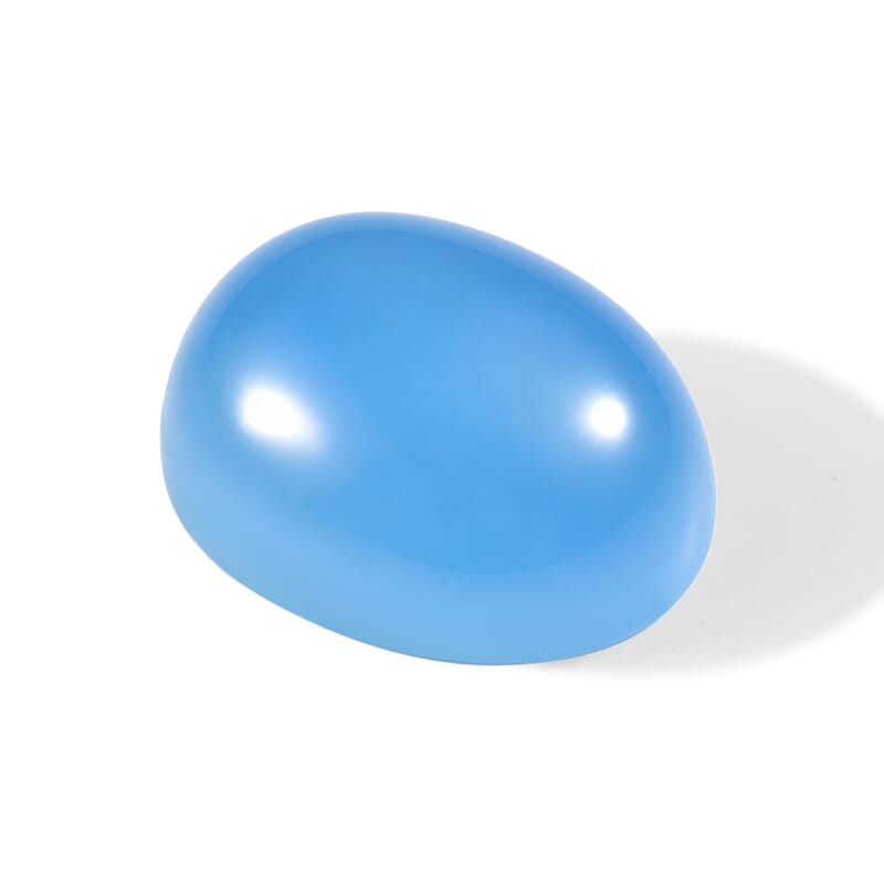 Light Blue Color Jade (D) (Ovl 9x7 mm) 2.08 ctw