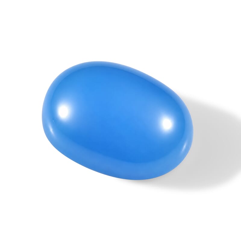 Light Blue Color Jade (D) (Ovl 9x7 mm) 2.20 ctw