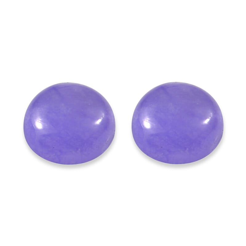 Purple Jade Set of 2 (D) (Rnd 5 mm) 1.12 ctw