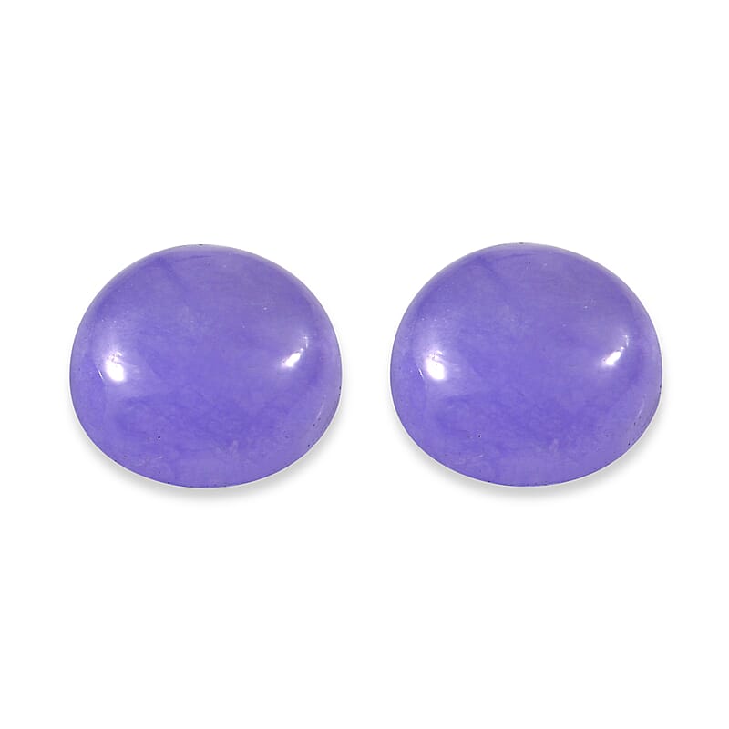 Purple Jade Set of 2 (Rnd 5 mm) 1.12 ctw