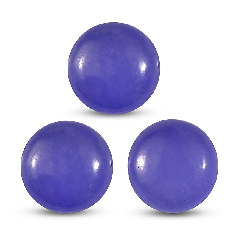 Purple Jade Set of 3 (Rnd 6 mm) 2.84 ctw