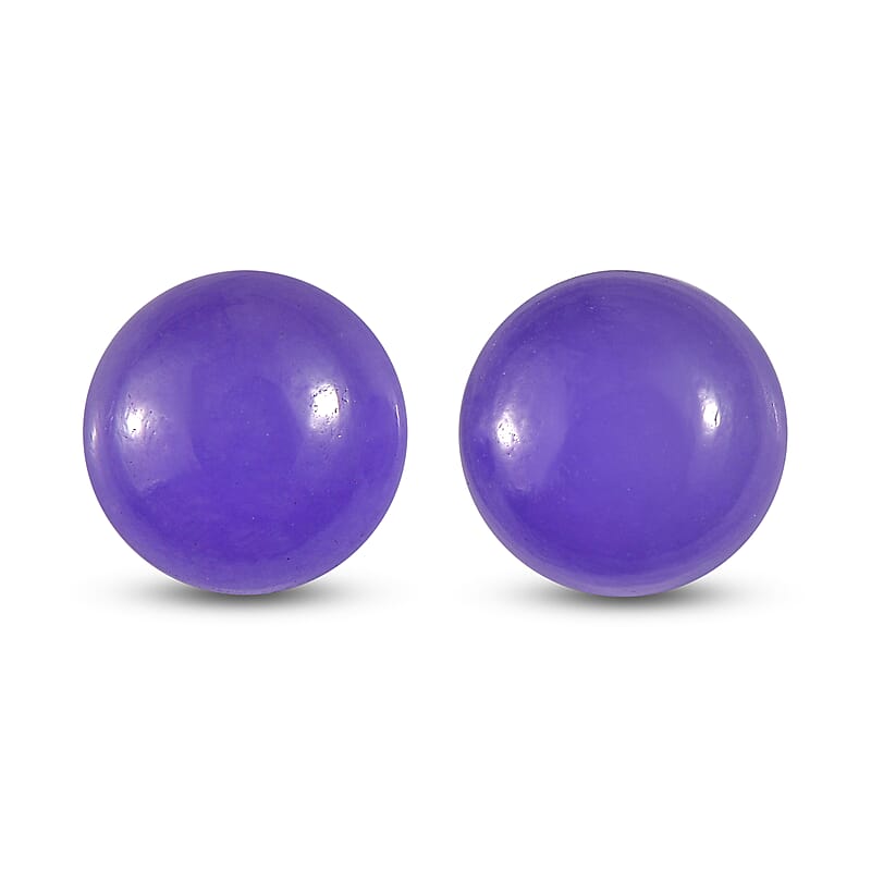 AA Purple Jade Set of 2 (Rnd 6 mm) 1.67 ctw