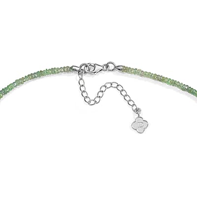 D'Joy Premium Kornerupine 52.00 ctw Necklace (18-20 Inches) in Rhodium Over Sterling Silver