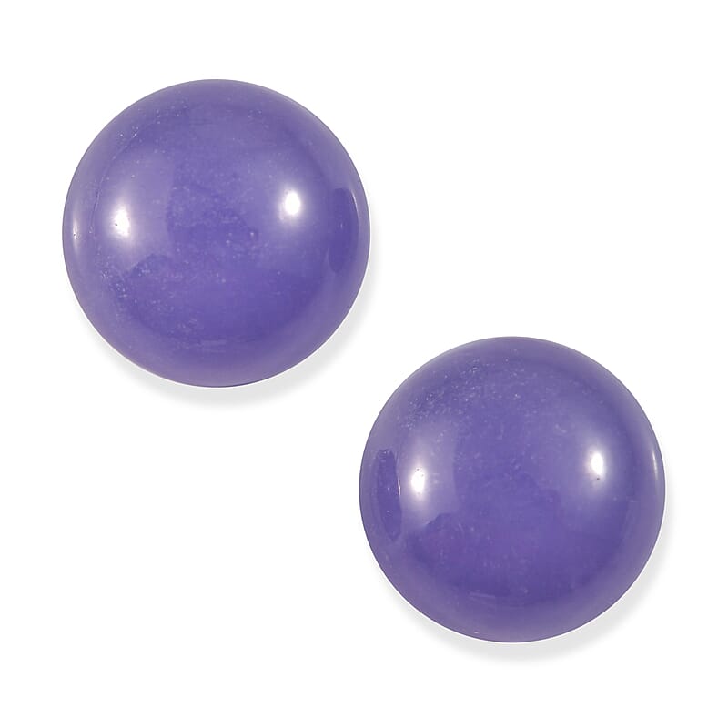 Purple Jade Set of 2 (Rnd 10 mm) 9.01 ctw