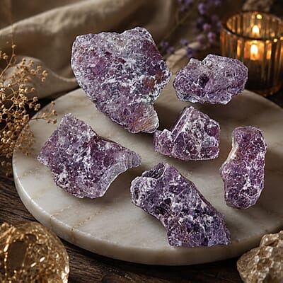 Natural Lepidolite Slabs 220ctw