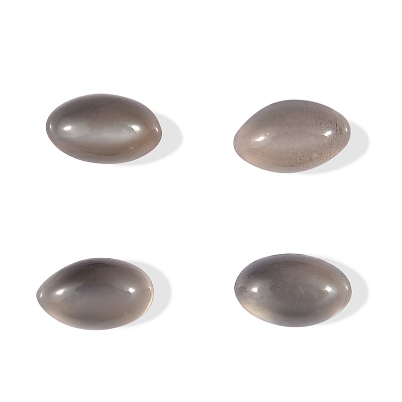 Grey Moonstone Set of 4 (Ovl 5x3 mm) 0.99 ctw