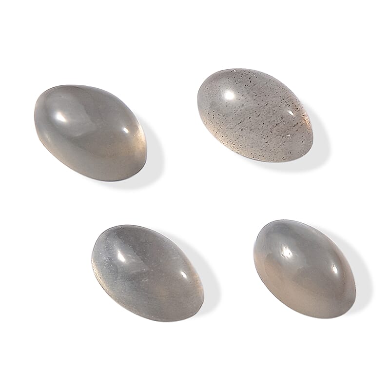 Grey Moonstone Set of 4 (Ovl 5x3 mm) 0.99 ctw