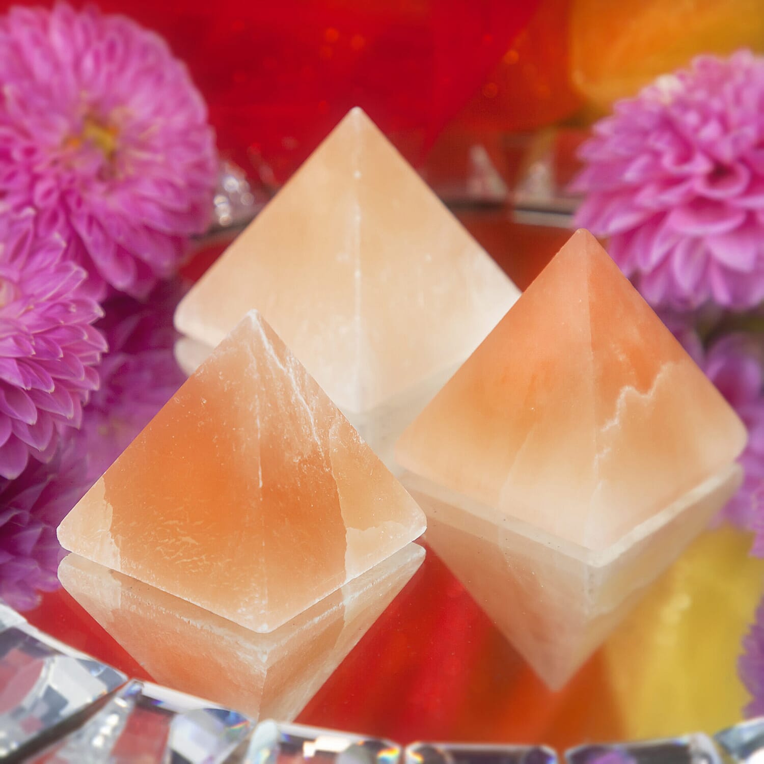 Orange Selenite Pyramid 1.5 Approx 344ctw