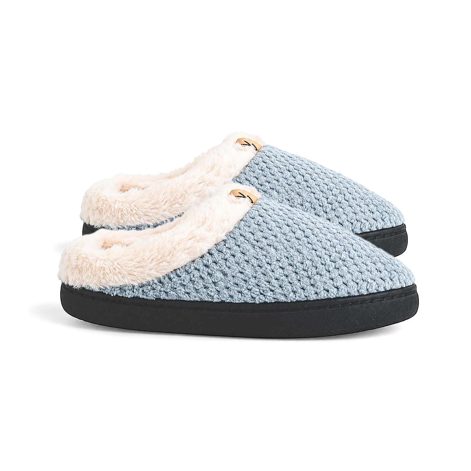 Mossimo Blue Memory Foam Slippers with Sherpa lining (Size 5-6)