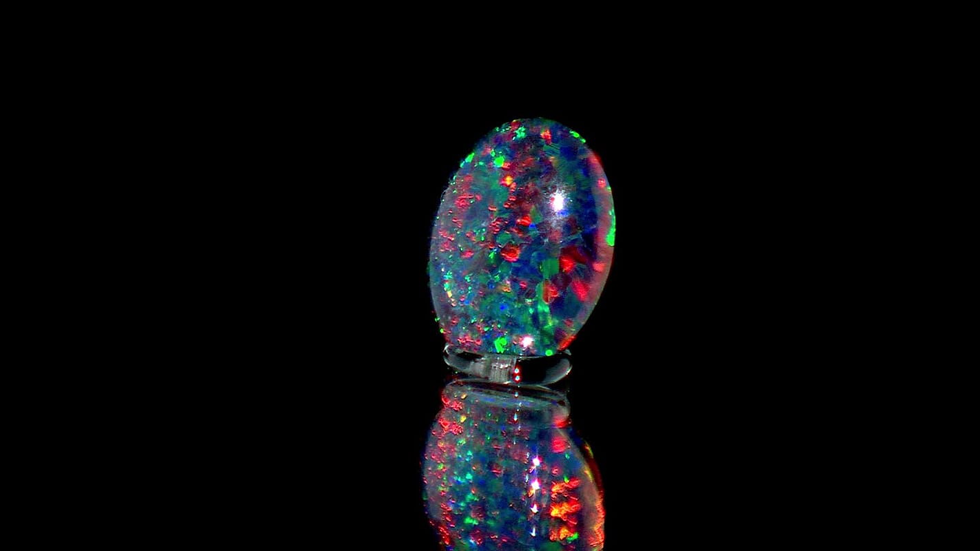 Australian Black Ridge Opal Triplet Oval 9x7 Faceted Cut 4A 3.00 ctw 8701877