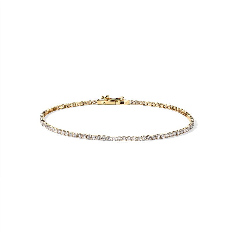 Luxuriant Lab Grown Diamond G-H SI 2.00 ctw Tennis Bracelet in 10K Yellow Gold (6.50 In)