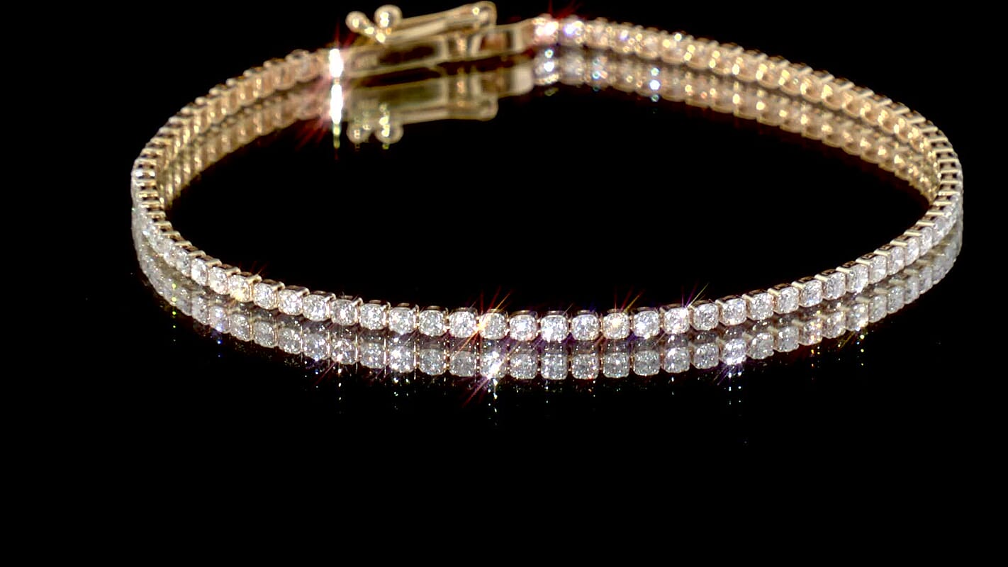 Luxuriant Lab Grown Diamond (SI) 2.70 ctw Bracelet in 10K Yellow Gold (8.00 In)