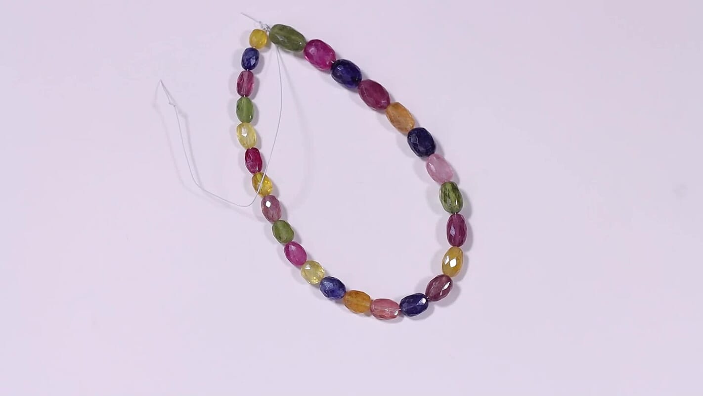 Premium Multi Sapphire Necklace (Adjustable) 63.75 ctw