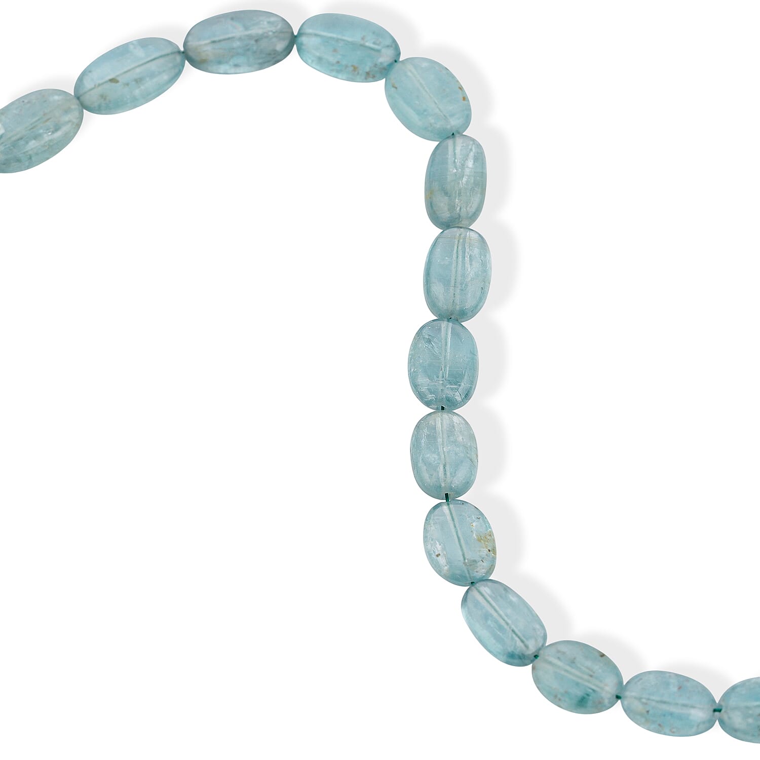Premium Mint Kyanite 63.25 ctw Oval Beaded Strand