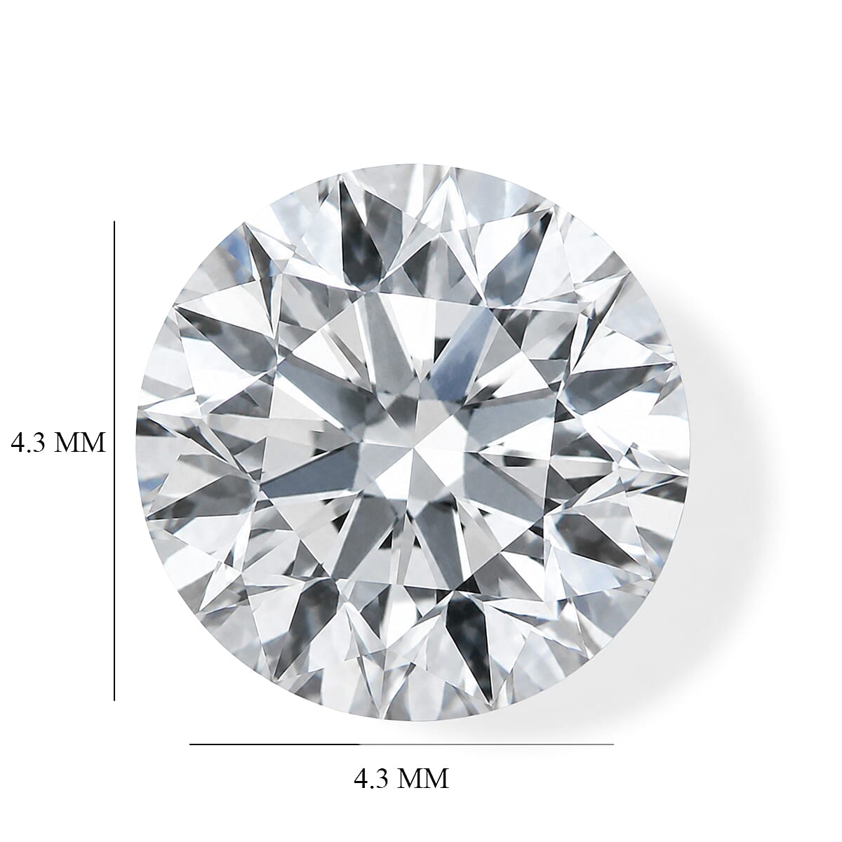 Diamond (D, VVS-2) (Rnd 4.3mm) 0.30 ctw