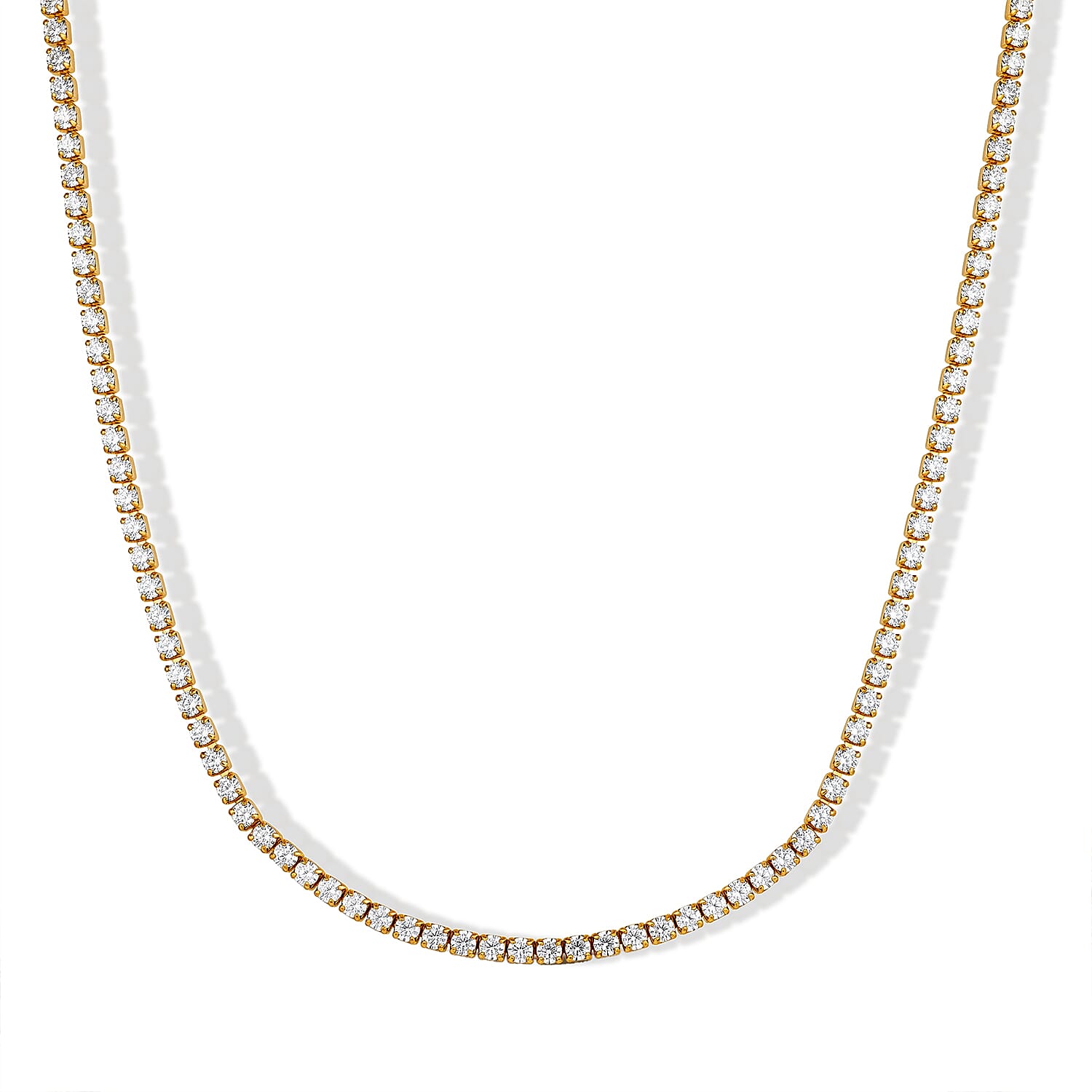 Austrian Crystal Necklace (21.50-23.50) in 18K YG Plated