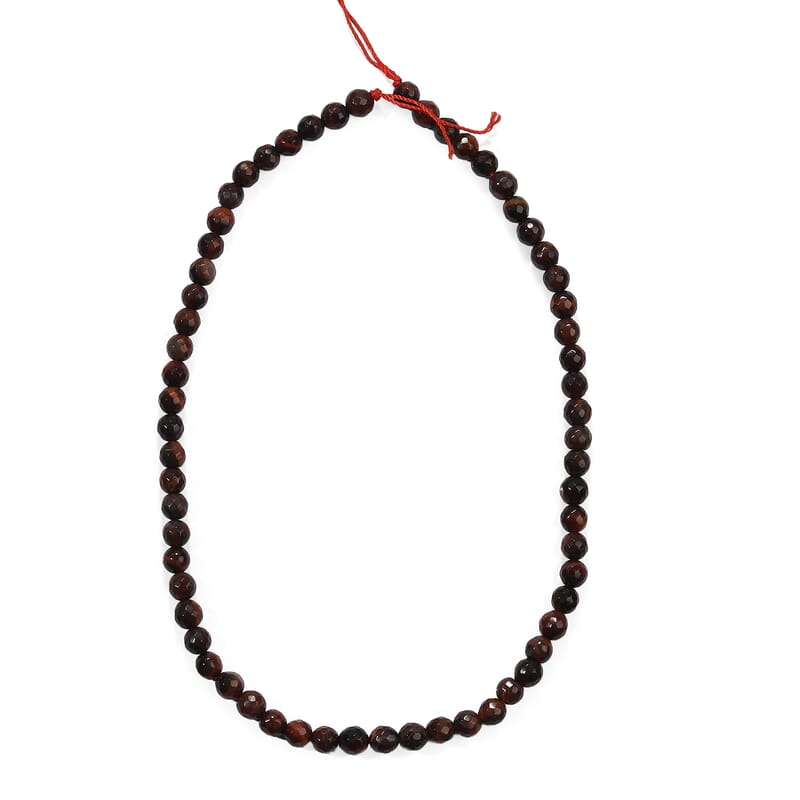 Red Tiger Eye 108.00 ctw Beaded Necklace 15 Inches