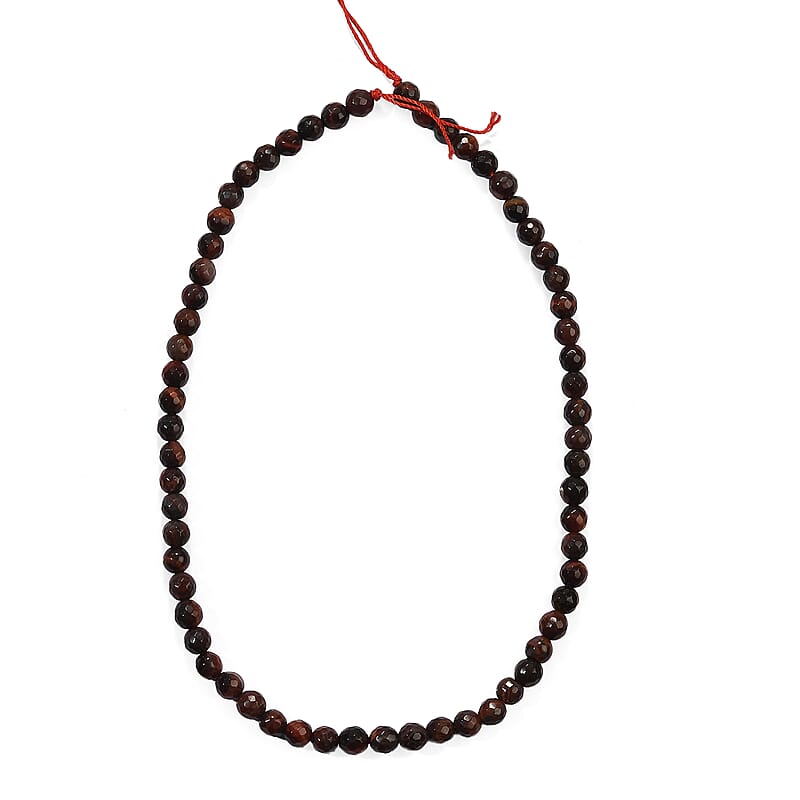 Red Tiger Eye 108.00 ctw Beaded Necklace 15 Inches