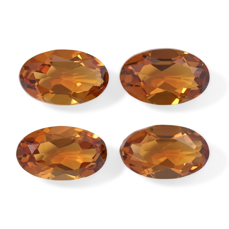 Santa Ana Madeira Citrine Set of 4 (Ovl 5x3 mm) 0.83 ctw