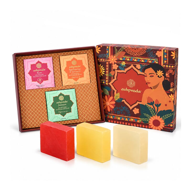 Ashpveda Nature's Magic Mandarin & Neem Hand Cream / Kannauj Rose & Oudh Body Oil / Kashmiri Saffron & Neem Face Wash / Virgin Coconut Oil 30 ml / 1.01 oz