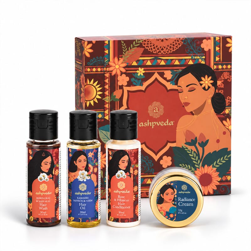 Ashpveda Nature's Purest Bhringraj & Shikakai Hair Wash / Bhringraj & Shikakai Hair Conditioner / Bhringraj Hair Oil / Ultra Hydration Radiance Day Cream 12 g / 0.42 oz