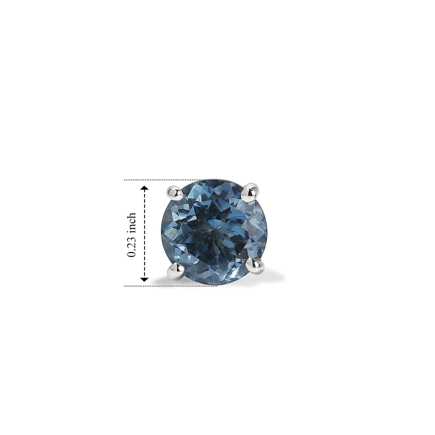AAA Santa Maria Aquamarine 1.10 ctw Ice Blossom Studs Stud Earrings in 10K White Gold