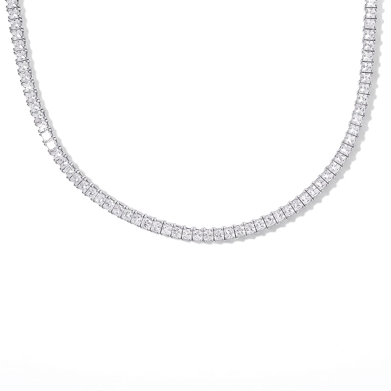 D'Joy Rachel Roy Moissanite 19.20 ctw Necklace in Rhodium Over Sterling Silver 18 Inches