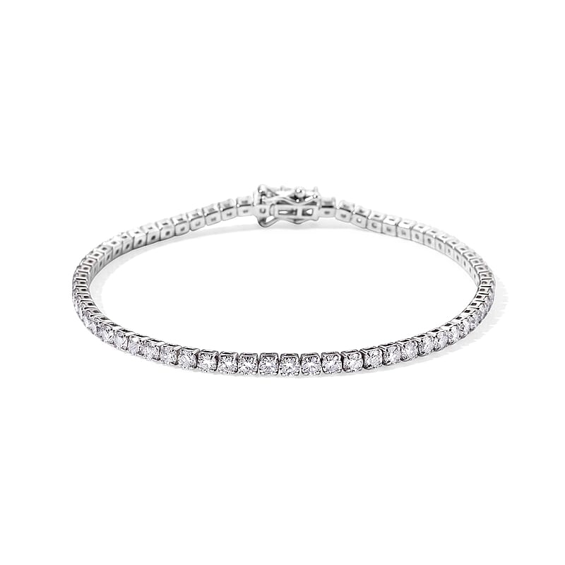 EverTrue Moissanite 5.50 ctw Tennis Bracelet in Platinum Bond (6.50 In)