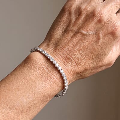 EverTrue Moissanite 5.50 ctw Tennis Bracelet in Platinum Bond (6.50 In)