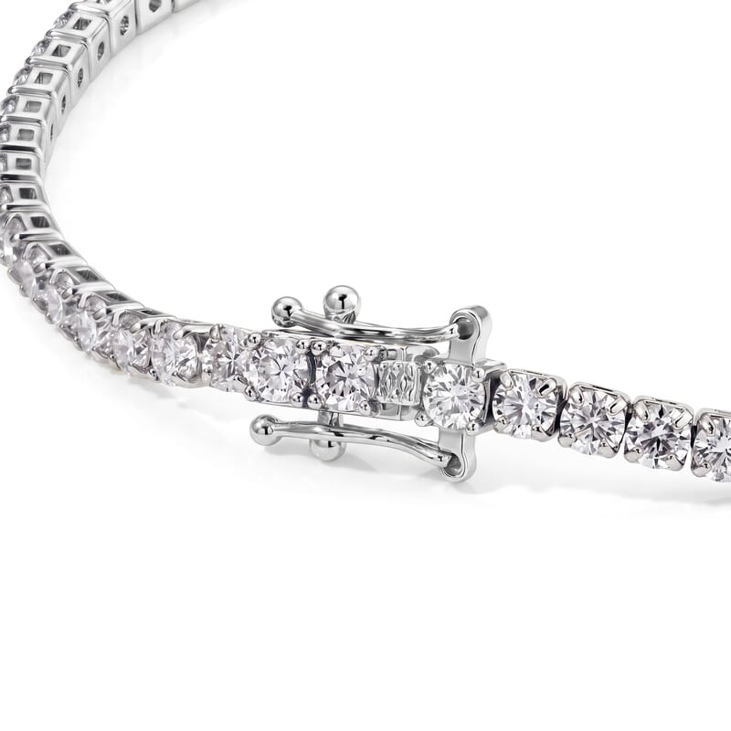 EverTrue Moissanite 6.15 ctw Forever Sparkle Tennis Bracelet in Platinum Bond (7.25 In)